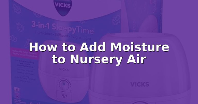 How to Add Moisture to Nursery Air