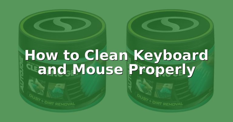 How to Clean Keyboard and Mouse Properly