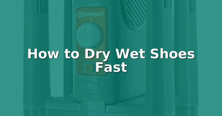 How to Dry Wet Shoes Fast