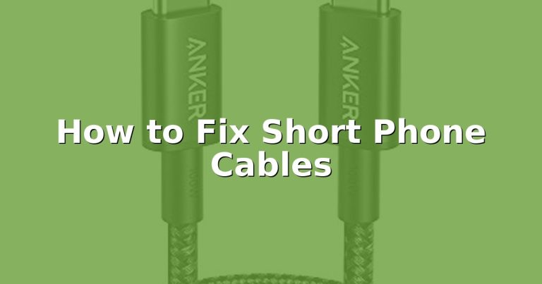 How to Fix Short Phone Cables
