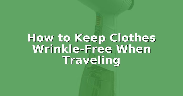 How to Keep Clothes Wrinkle-Free When Traveling
