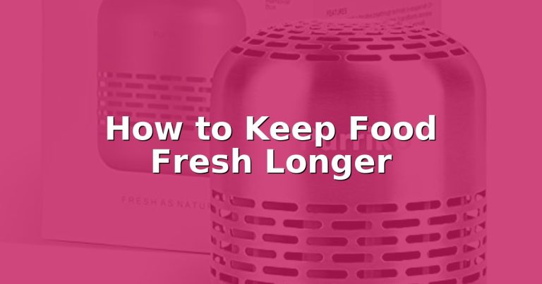 How to Keep Food Fresh Longer