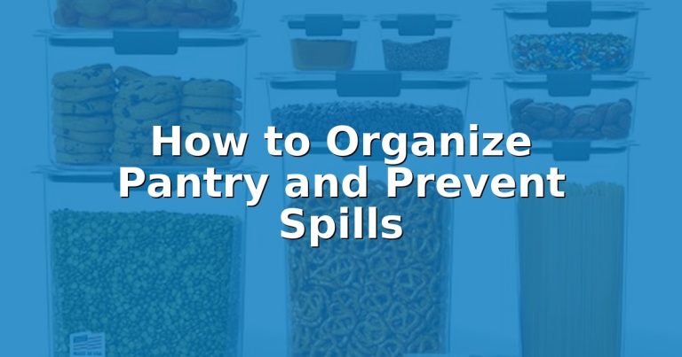 How to Organize Pantry and Prevent Spills