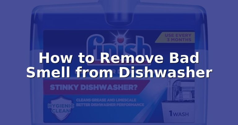 How to Remove Bad Smell from Dishwasher