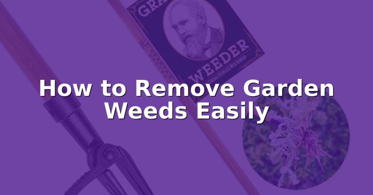 How to Remove Garden Weeds Easily