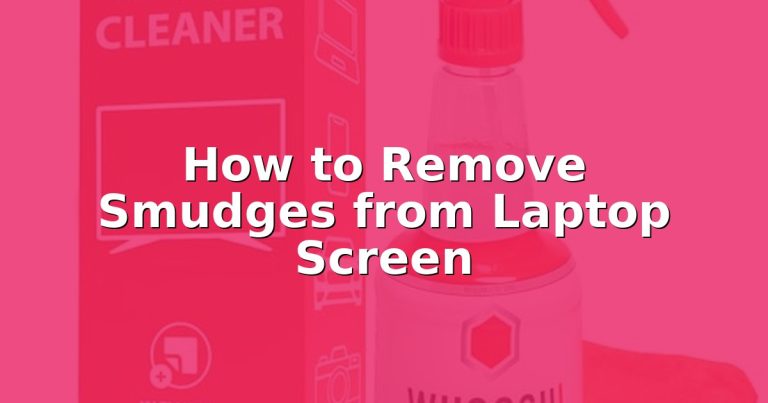 How to Remove Smudges from Laptop Screen