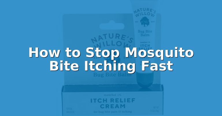 How to Stop Mosquito Bite Itching Fast