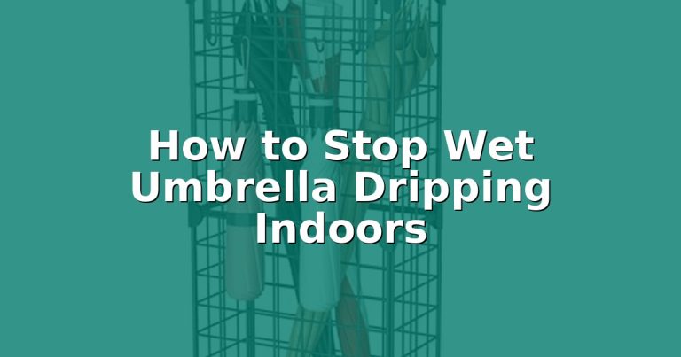 How to Stop Wet Umbrella Dripping Indoors