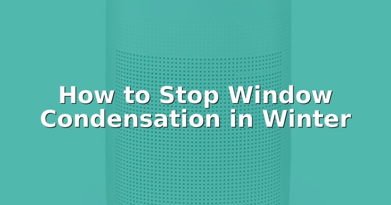 How to Stop Window Condensation in Winter