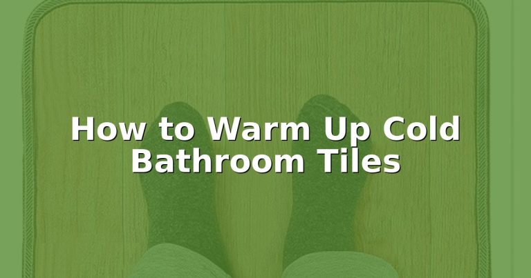 How to Warm Up Cold Bathroom Tiles